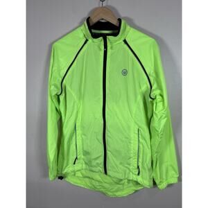 Canari Womens Jacket L Optima Convertable Cycling Running Outdoor Vest Yellow